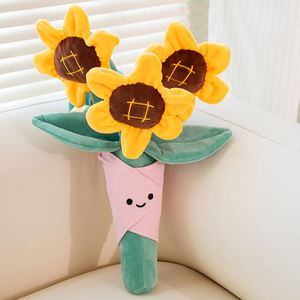 Party Favors Plush Toy Bouquet Simulation Bouquet Birthday Gift Doll Valentine's Day Wedding Flower Bouquet Stuffed Animal Toys - Product Image 1