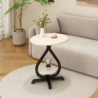 Kleiner Marmor-Couchtisch Wohnzimmer Langlebiger Moderner Einfacher Sofa-Beistelltisch Balkon-Seitenschrank Rosegia 5 Jahre Garantie