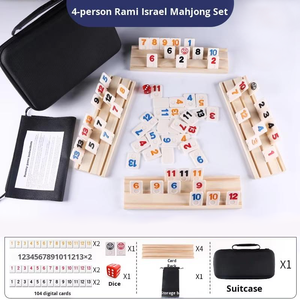 Juego de Dominó Mexicano Premium, Fichas Numeradas Coloridas con Soportes Resistentes y Dados, Juego de Mesa Familiar - Product Image 1