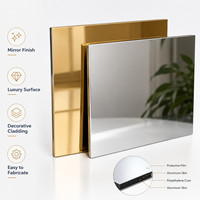 Panneau mural sandwich Alu Bond, panneau composite en aluminium ACM, ignifuge, léger, pour mur-rideau extérieur, plafond