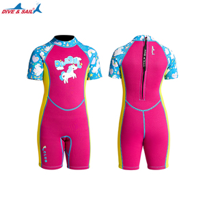 Duik En Zeil Kindmeisjes 2.5Mm Shorty Wetsuit Meisjes Uit Één Stuk Met Ritssluiting En Een Duiksurfpak Voor Kinderen Neopreen Kort Wetsuit - Product Image 6