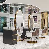 Offre Spéciale – Grand Miroir Mural Moderne et Durable avec Éclairage LED pour Salon de Coiffure et de Beauté, Écologique