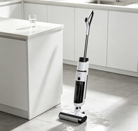 Aspirateur eau et poussière sans fil autonettoyant avec moteur sans balais, serpillière plate rotative à 180 degrés, écran LED et réservoir d'eau pour la maison