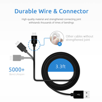 Cable usb clásico para android y iphone, micro usb original, color blanco y negro, gran oferta, precio barato