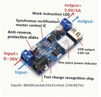 Convertidor reductor de voltaje CC a CC LM2596, regulador de voltaje de 3.0-40V a 1.5-35V, módulo de fuente de alimentación, paquete antiestático Jingmaoyuan