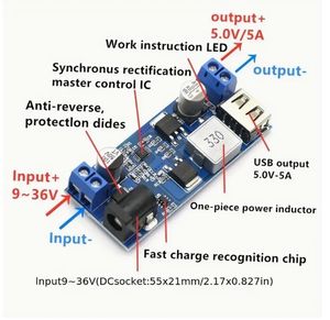Convertidor reductor de voltaje CC a CC LM2596, regulador de voltaje de 3.0-40V a 1.5-35V, módulo reductor de fuente de alimentación - Product Image 5