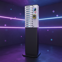 Distributeur automatique de téléphonies Y2 Power AMI à 10 baies avec serrure électronique, compatible cartes de crédit, sur pied, avec écran publicitaire en option