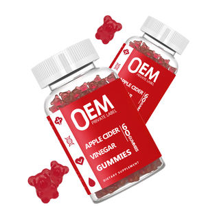 Gomitas de vinagre de sidra de manzana personalizadas con logotipo barato, potenciador metabólico de fibra dietética con infusión de vitamina B12 y ácido fólico para adultos para belleza - Product Image 1