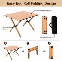 Table pliante en acier pour le camping d'hiver en plein air - Portable et multifonctionnelle pour les voyages en voiture, les barbecues et les pique-niques