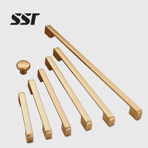 European Matte Gold Adjustable Eco-Friendly Stainless Steel Modern Furniture Door Handles Kitchen Cabinet Handles <b>Wardrobe</b> - Product Image 1