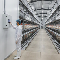 Système de cages à poules pondeuses automatiques de type H LinChuan, 3/4 niveaux, en acier galvanisé, alimentation automatique, élimination du fumier, 96-200 poules, 8