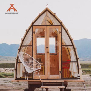 Tienda de Campaña de Lujo para Glamping al Aire Libre Kawagebo Kamp, Impermeable, Estructura Tipo Cabaña con Ruedas y <span class=keywords><strong>Piso</strong></span>, Estilo Carruaje de Hotel - Product Image 5