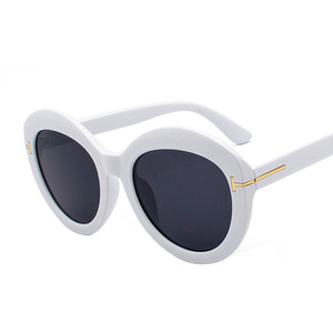 Maidis Women's Oversized Round Sunglasses UV400 PC <b>Frame</b> <b>Black</b> Lens Beach Fashion Style - Product Image 4