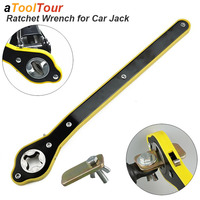 Clé à cliquet pour cric de voiture, outil manuel pour écrous de roue de pneu, clé de levage, clé à pneu, réparation de pneus, entretien, garage, économie de temps