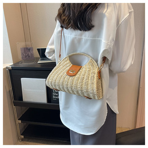 <span class=keywords><strong>Borsa</strong></span> a <span class=keywords><strong>tracolla</strong></span> da donna in <span class=keywords><strong>paglia</strong></span> di rattan naturale alla moda, ideale per l'estate e la spiaggia, collezione 2025 - Offerta imperdibile! - Product Image 6