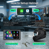 Navigateur GPS pour moto avec écran tactile OLED de 7 pouces, autoradio Android, étanche IP67, design portable, cartes du monde entier