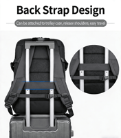 Sac à dos de grande capacité personnalisable en stock, sac à dos décontracté pour ordinateur portable, sac d'école, sac à dos d'affaires pour hommes, sac à dos de sport pour ordinateur