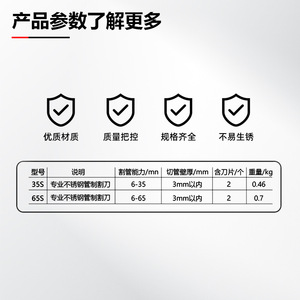 เครื่องตัดท่อแบบหมุน Ridgid รุ่น 35S ขนาด 35 มม. เครื่องมือตัดโลหะผสมอุตสาหกรรม - Product Image 4