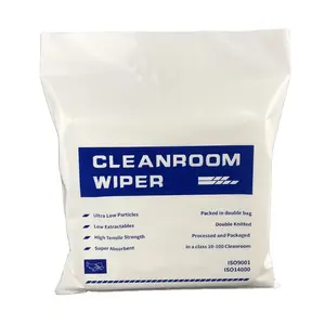 big size Laser sealed Disposable Industrial Dust Free 100% polyester cleanroom clean room wiper