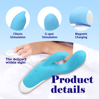 Duale Motoren 10 Modi Starke Vibration Medizinisches Silikon IPX7 Wasserdicht G-Punkt Klitoris-Stimulation Finger-Klopf-Vibrator