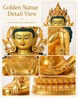 Statue de Bouddha Acala antique, sculptée à la main, en laiton plaqué or, sculpture bouddhiste tibétaine, thème ange, pour la décoration de la maison, du jardin ou de l'autel
