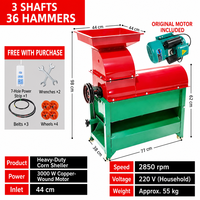 Décortiqueuse de maïs électrique portable 220V, machine à décortiquer le maïs 2850 tr/min pour le traitement du maïs agricole