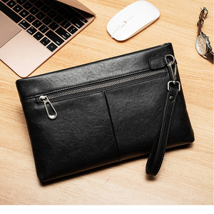 Pochette pour homme en cuir de vachette pleine fleur, grande capacité, imprimé animal, sac à main professionnel pour usage quotidien - Product Image 4