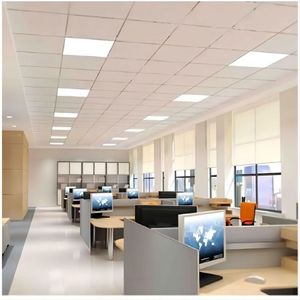 OEM ODM 30w 150lm/W 600x600 lampu Panel Led lampu latar langit-langit persegi pintar Ultra ramping <span class=keywords><strong>sensor</strong></span> untuk kantor - Product Image 6