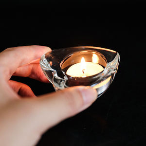 Portacandele in Cristallo Nordico Rotondo o Quadrato Mini in Vetro per Cena Romantica e Decorazione della Casa all'Ingrosso - Product Image 5