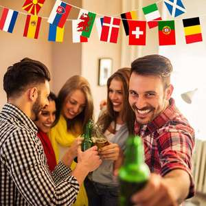 Bán Buôn Cá Nhân Tùy Chỉnh Giá Rẻ Chúc Mừng Sinh Nhật Biểu Ngữ Thiết Kế Trung Quốc Polyester In Kỹ Thuật Số 100D Quảng Cáo Bunting Cờ - Product Image 3