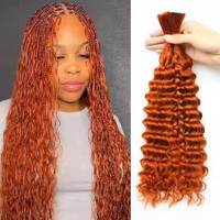 Cheveux humains en vrac ondulés et bouclés pour tressage, sans trame, cheveux humains en vrac à ondulations profondes, fournisseurs de tresses, extensions de cheveux en gros