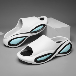 Sandales à plateforme pour hommes, blanches, rembourrées, antidérapantes, pour l'intérieur et l'extérieur, décontractées - Product Image 1