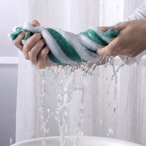 Lot de serviettes de bain en polaire corail rayée de qualité supérieure, épaisses, ultra douces, absorbantes et à séchage rapide, pour la maison – Offre spéciale - Product Image 5