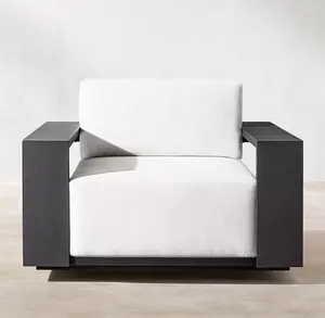 Sasian — ensemble de patio et jardin d'extérieur, mobilier d'extérieur de luxe moderne avec chaise pivotante en Aluminium, artisanal, idéal pour un espace d'hôtel - Product Image 2