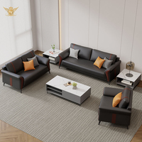 Canapé sectionnel moderne minimaliste en tissu et cuir, style nordique italien populaire, OEM