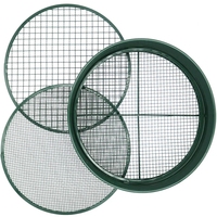 Ensemble de tamis de sol Grillage de tamis de 3mm 4pcs Tamis de sol galvanisé interchangeable pour le jardinage