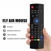 Prix spécial clavier complet double face design MX3 mini clavier 2.4G sans fil 6 axes gyroscope air souris TV box télécommande
