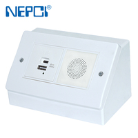 Haut-parleur Bluetooth mural de table 45*45 Haut-parleur domestique Salle de lecture Canapé Petit haut-parleur en plastique blanc XJY-LY-03