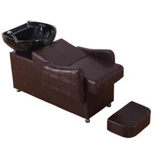 Nouveau lit de shampooing thaïlandais à moitié couché pour salon de coiffure salon de coiffure salon avec lit de poinçon de bassin en céramique - Product Image 5