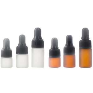 Flaconi contagocce olio essenziale uso vetro ambra e smerigliato trasparente 1ml 2ml 3ml cartone per la cura personale disponibili 300 pezzi fiale - Product Image 3