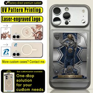 Étui de téléphone magnétique de luxe mince en PC pour <span class=keywords><strong>iPhone</strong></span> 17 16 15 Pro Max compatible avec carte BGS - Product Image 1