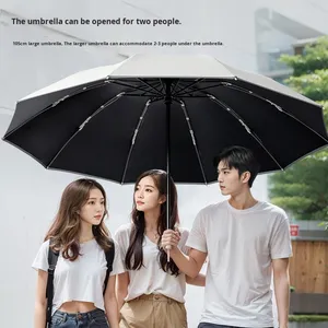 Paraguas Plegable Automático Grande de Doble Uso para Hombre y Mujer, Diseño Moderno, Resistente al Viento Fuerte, Protección Solar y contra la Lluvia - Product Image 3
