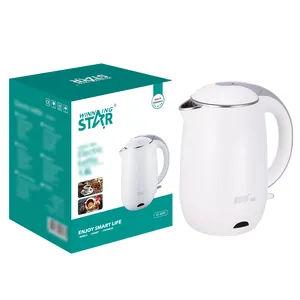 WINNING STAR ST-6001 1800W Bán Chạy Màu Trắng Ấm Đun Nước Trà Du Lịch Cầm Tay 2L