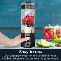 Mixeur portable USB rechargeable en acier inoxydable 700 ml – Mini mixeur électrique pour smoothies, jus et fruits – Idéal pour la maison