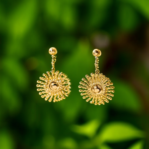 Boucles d'oreilles pendantes tendance en acier inoxydable 316L avec placage or PVD, durables et résistantes E-045-220-250 - Product Image 3