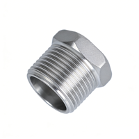 Conector Macho NPT de 3/8'' con Cabeza Hexagonal Forjada Segura y Tuerca de Bloqueo, Roscado de Acero Inoxidable, Ajuste Sanitario Igual, OEM Personalizable