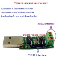 Convertidor USB a RS232/RS485 de Grado Industrial, Módulo de Puerto Serie UART CH340 SP232 SP485 UD67A01