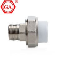 Raccords PPR de marque GA, fabrication chinoise, raccord mâle en laiton pour tuyau PPR