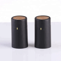 Capsules de vin en PVC thermorétractables sensibles à la chaleur de couleur noire mate