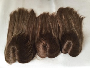 W22Kosher Certifié Prix d'usine Perruque Topper en cheveux humains vierges européens pour femmes, cuticules alignées, pour <span class=keywords><strong>Kippa</strong></span> juive - Product Image 6